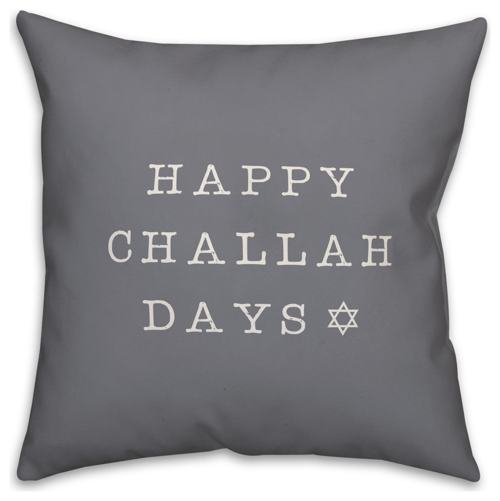 Happy Challah Days 20"x20" Throw Pillow