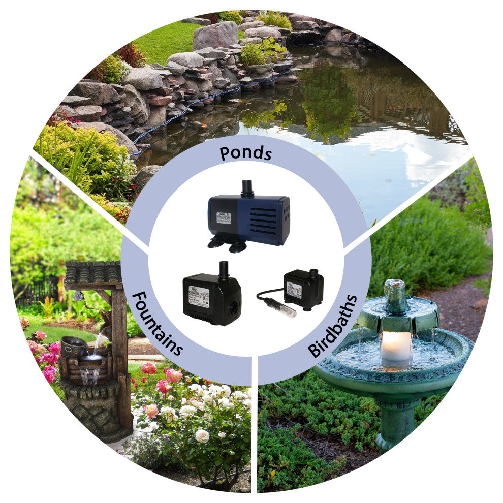 120 GPH Pump With 5-Watt Halogen Light