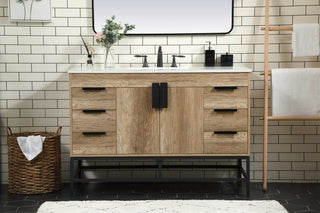 Home Living 22" Modern Natural Oak-Light Bathroom Vanity