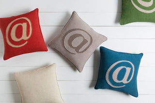 Linen Text Pillow 22x22x5, Down Fill