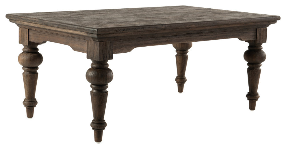 47" Vintage Gray Brown Rectangular Coffee Table