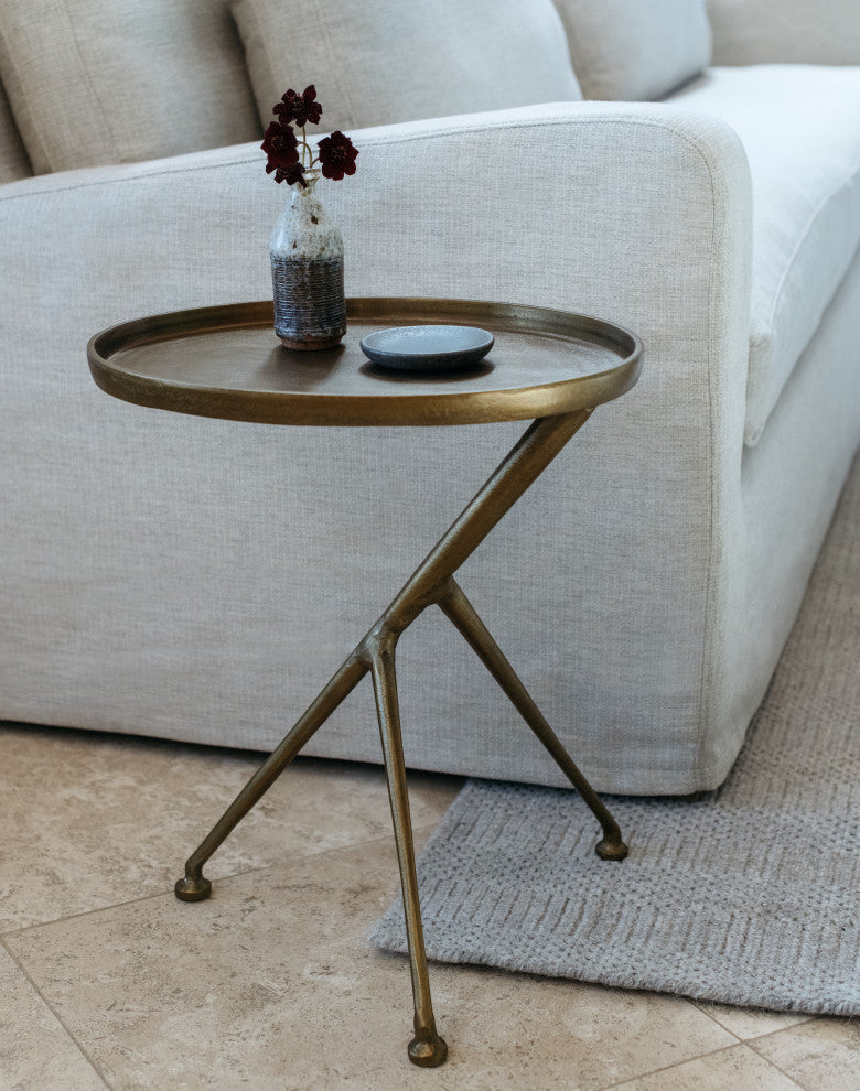 Schmidt Accent Table-Raw Antique Brass