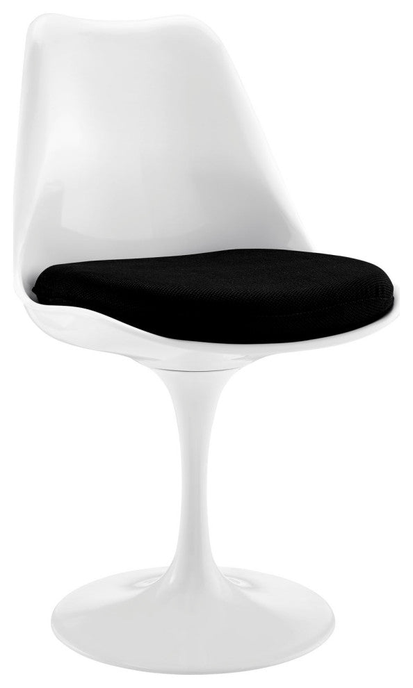 Modern Black Tulip Dining Fabric Side Chair