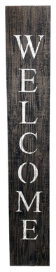 Rustic Black and White Front Porch Welcome Sign