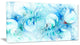 Blue White Fractal Glass Texture, Abstract Canvas Art Print, 32x16