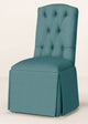 Hampton Tufted-Back Skirted Parsons Chair, Turquoise