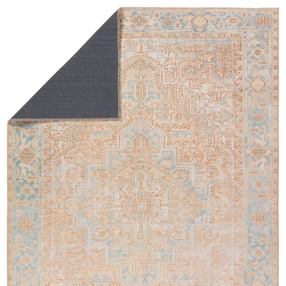Vibe Mabel Medallion Beige/Blue Area Rug, 3'x8'