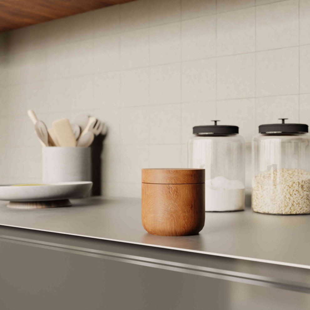 Bare Decor Spezia Teak Spice Bowl With Magnet Top Lid