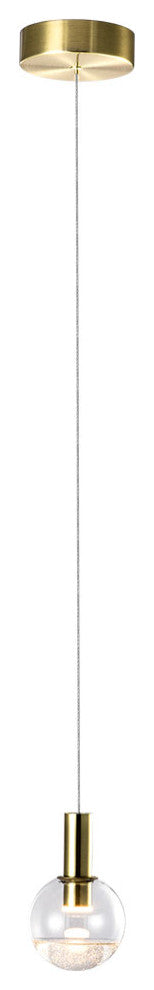 Sienna 5" ETL Certified Integrated LED Pendant Lighting Fixture, Brass