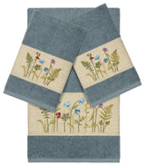 Serenity 3-Piece Embellished Towel Set, Teal