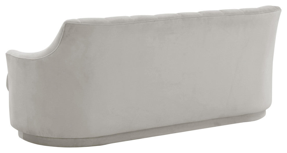 Peyton Light Gray Velvet Loveseat