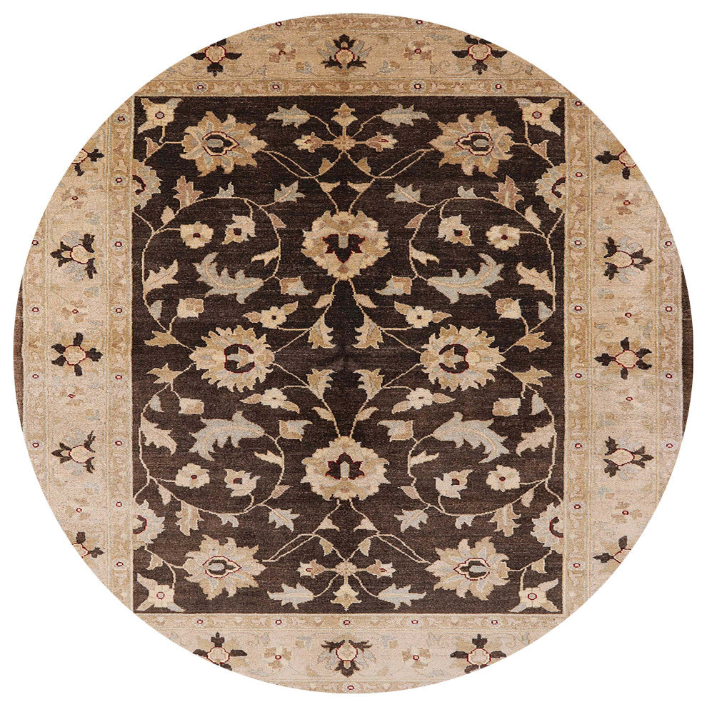 Ahgly Company Indoor Round Mid-Century Modern Area Rugs, 4' Round