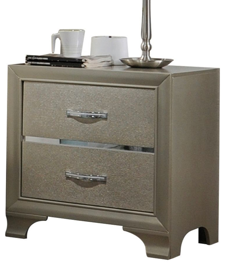 Acme Carine Nightstand Champagne