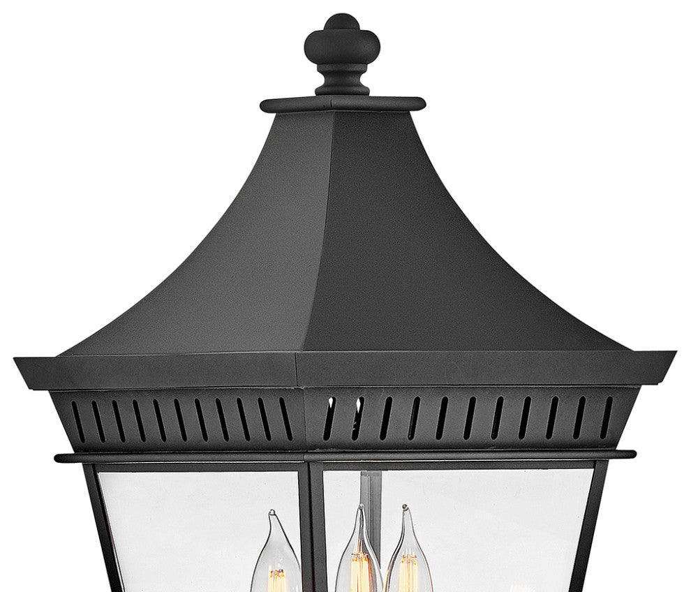 Hinkley Chapel Hill Large Post Top Or Pier Mount Lantern, Museum Black