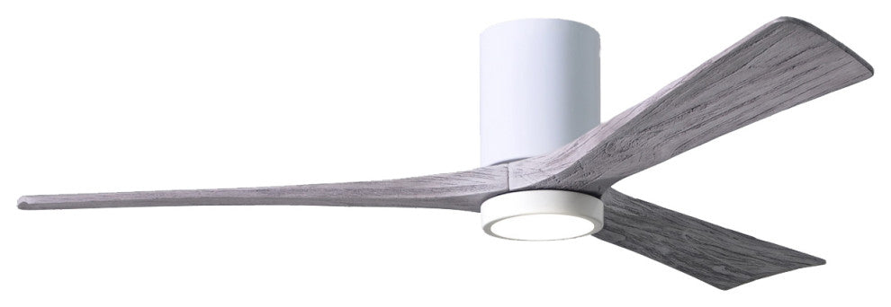 Matthews Fan, Irene-3HLK Ceiling Fan, Lighting Kit, Gloss White, 60", Barn Wood