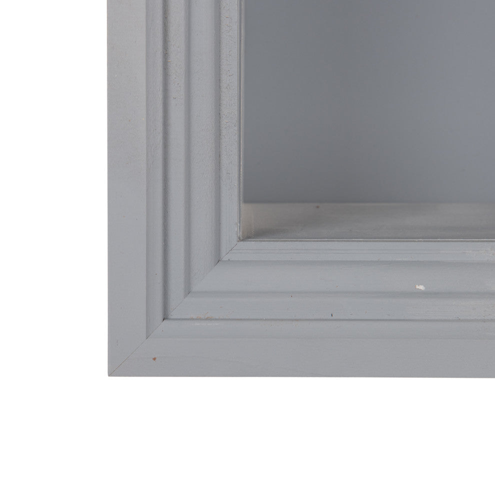 Bayshore Recessed Solid Wood Double Toilet Paper Holder 7 x 14.5, Primed Gray