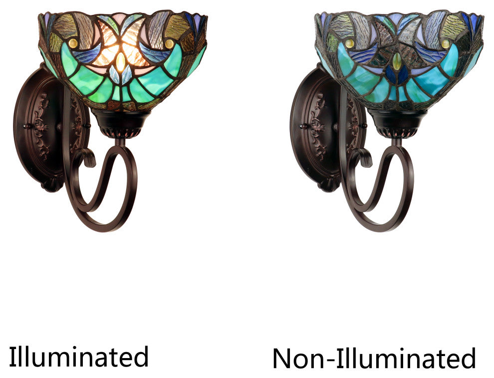 Liaison Victorian-Style 1-Light Finish Wall Sconce 8" Shade