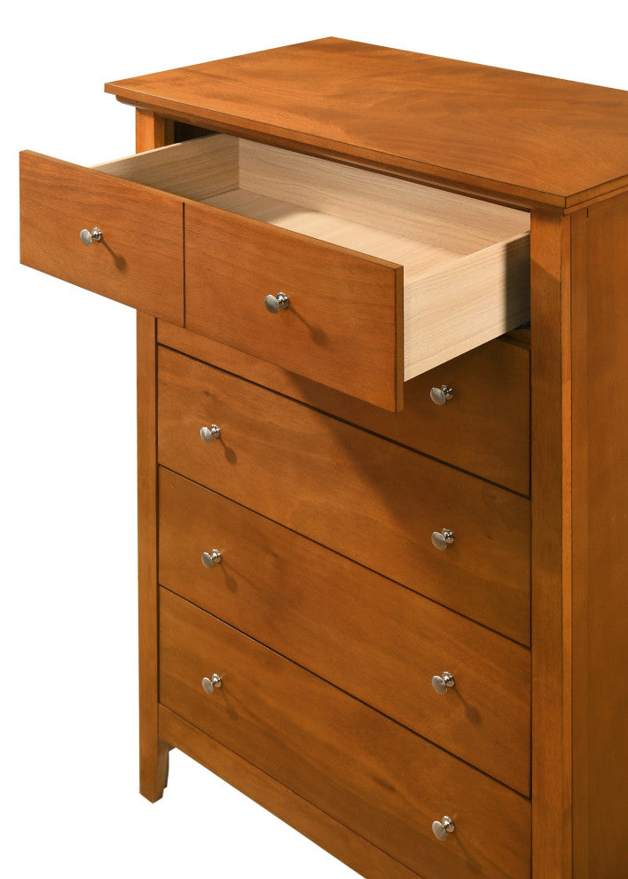 Hammond 5-drawer Wooden Chest Dresser, Oak