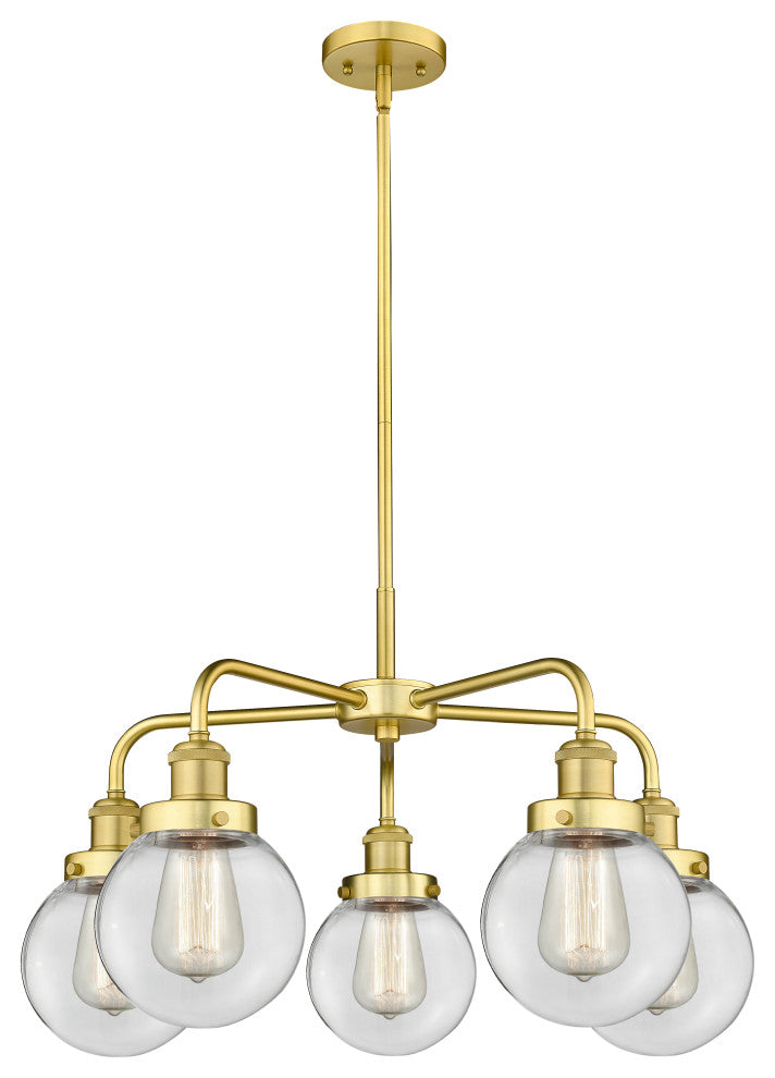 Innovations Beacon 5 24" Chandelier Satin Gold