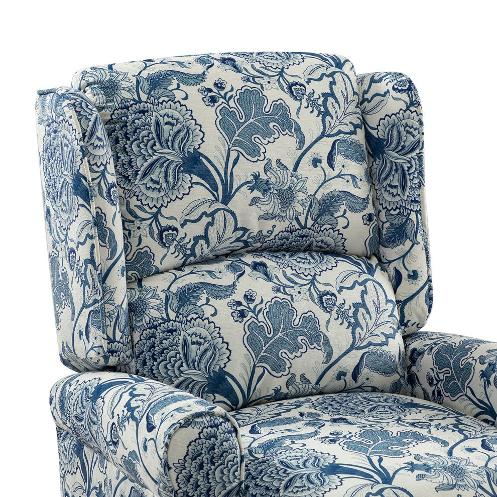 Modern Manual Wingback Recliner Set of 2, Jacobean