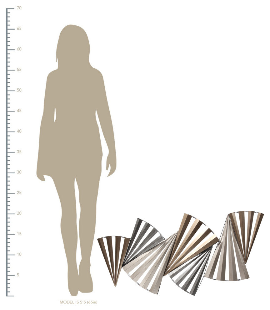Modern Accordian Pleat Metal Wall Decor