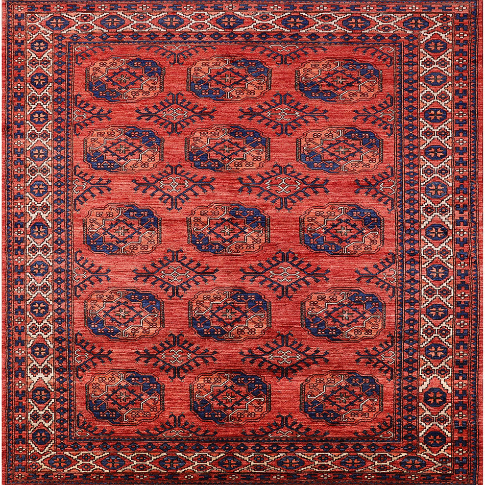 Ahgly Company Indoor Square Mid-Century Modern Area Rugs, 7' Square