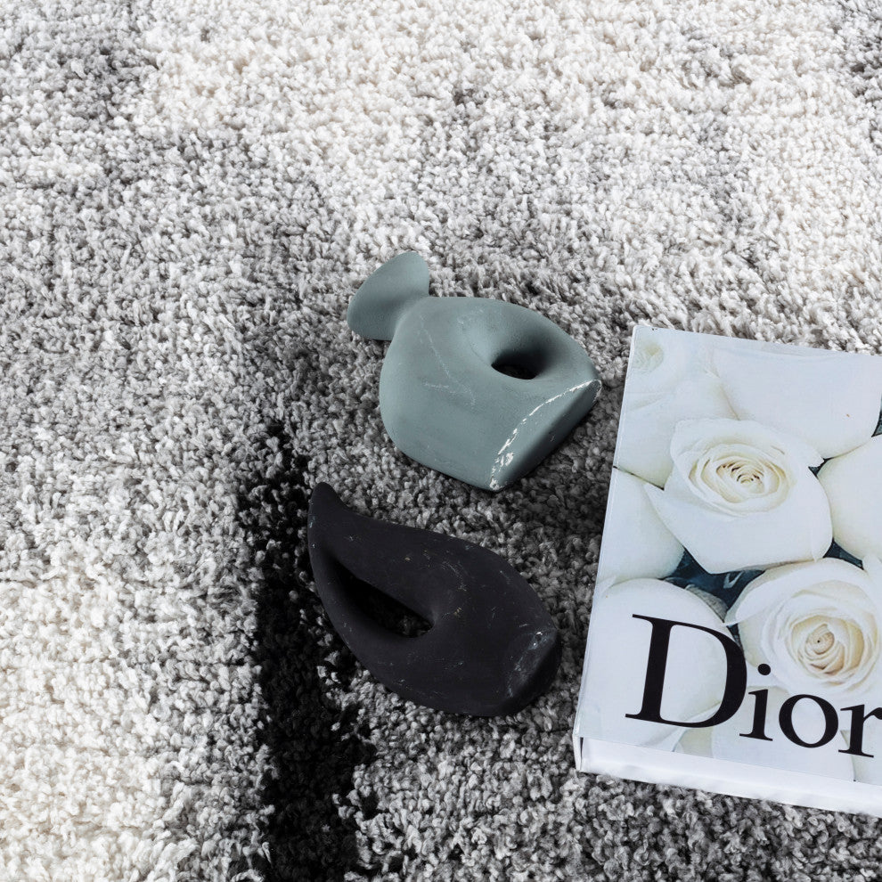 Noori Rug Shag Zara Grey/Black Rug