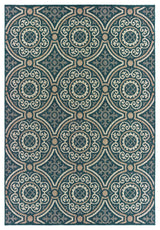 Oriental Weavers Latitude Blue/ Grey Geometric Indoor/Outdoor Rug 7'10"X10'