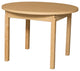 Round High Pressure Laminate Table With Hardwood Legs, 18"