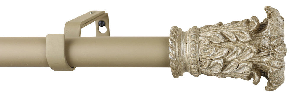 1" Diameter Chilton Curtain Rod, 84"-120", Cottage