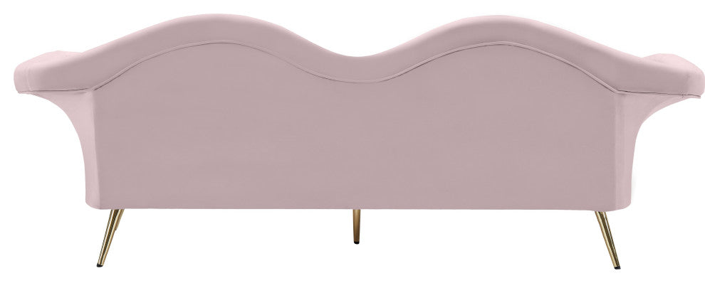 Lips Velvet Upholstered Sofa, Pink