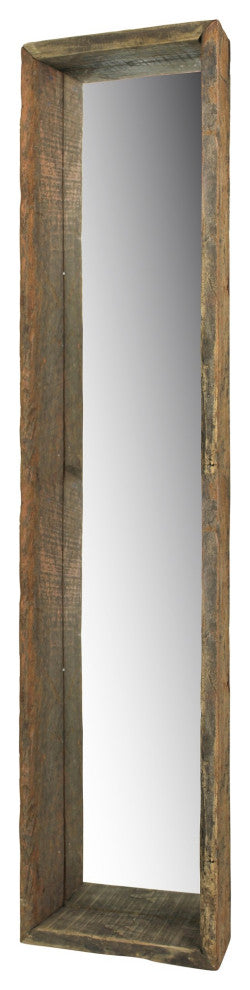 Wooden Mirrored Shelf