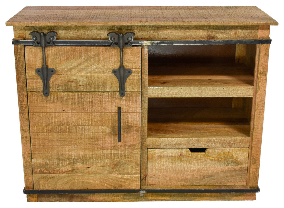 Farmhouse Sliding Barn Door TV Stand