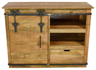 Farmhouse Sliding Barn Door TV Stand