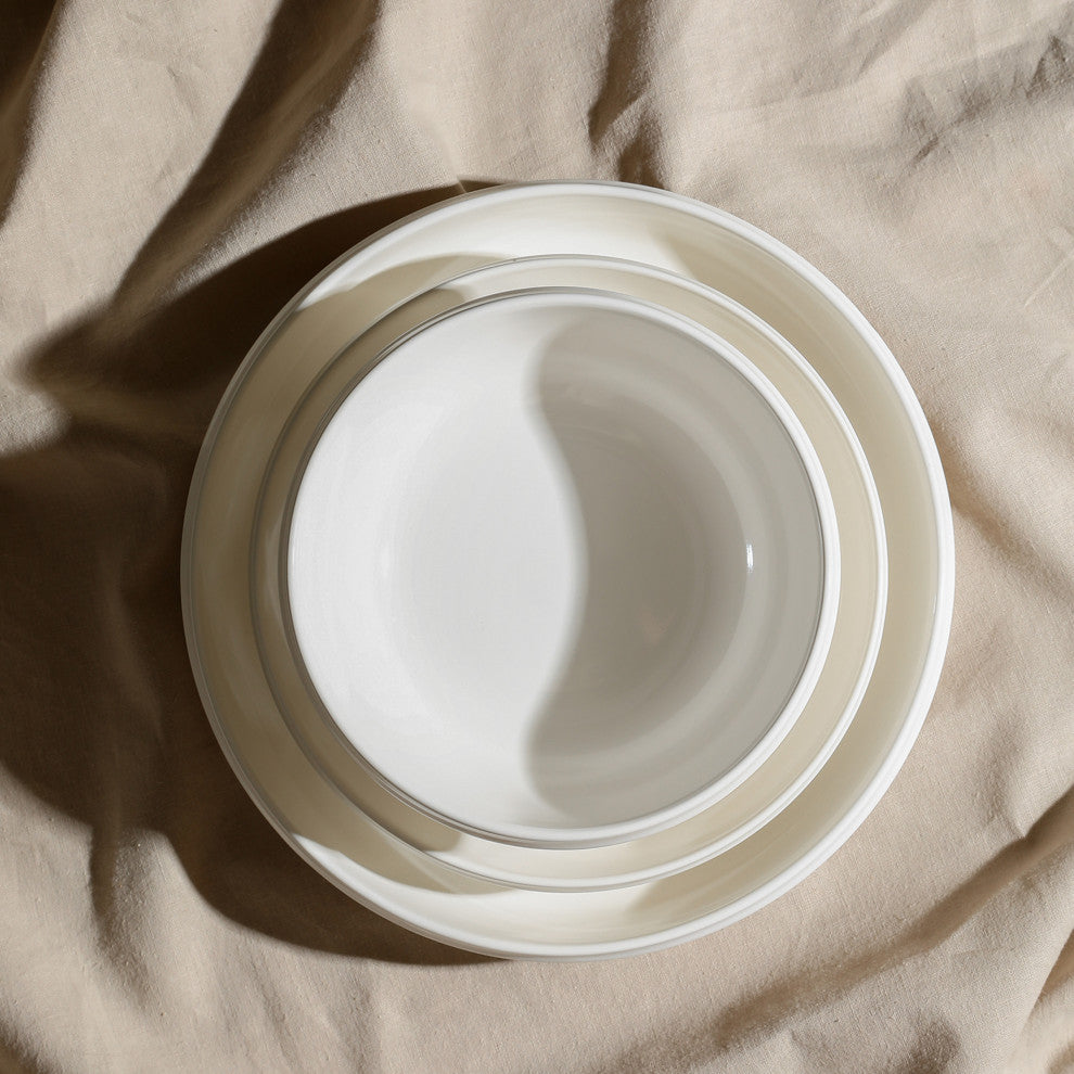 Stone Lain Verso Porcelain Bowl Set of 4, White