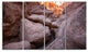 Desert Mountains in Kazakhstan, Landscape Canvas Art Print, 48"x28", 4 Panels