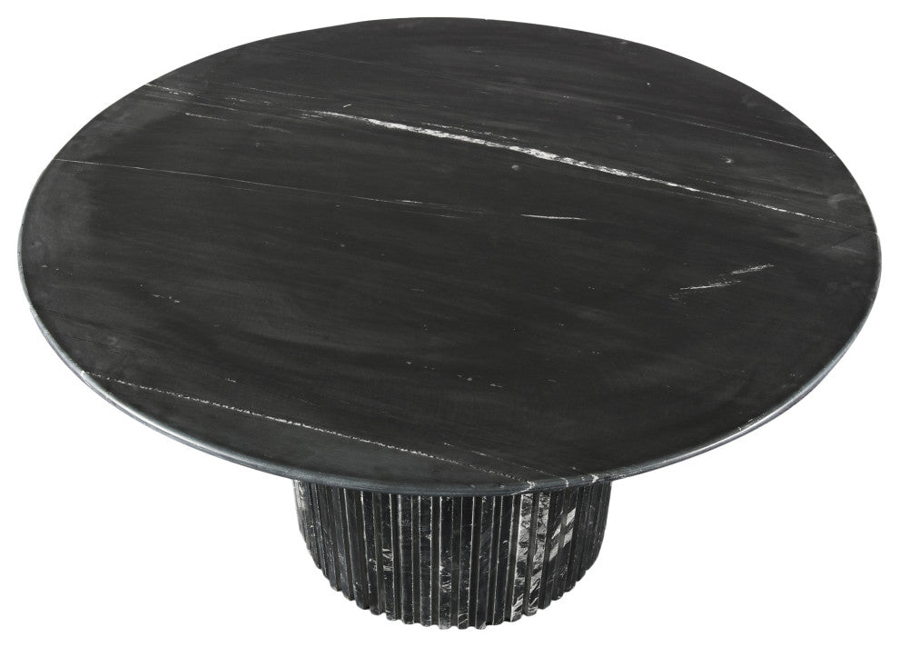 Genoa Marble Dining Table, Black