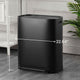 Kitchen 16-Gallon Double-Bucket Step Trash Can With Odor Filter and Lid Support