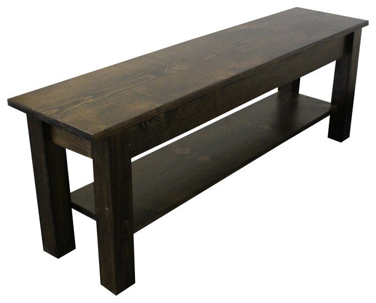 Yukon Bench With Shlef, 30"