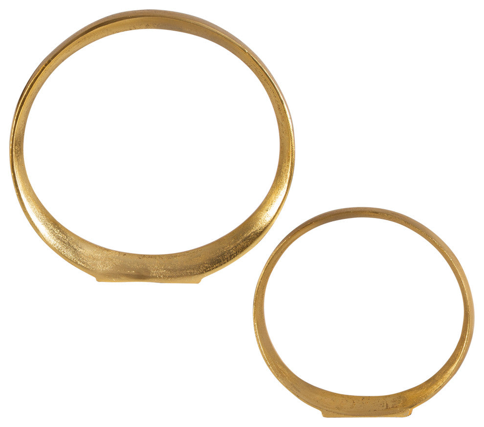Uttermost Jimena Gold Ring Sculptures Set/2