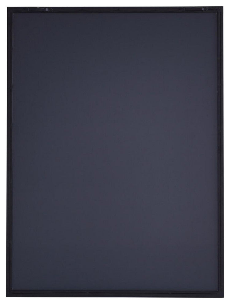 Elegant Eternity Metal Frame Rectangle Mirror 24" Black Finish