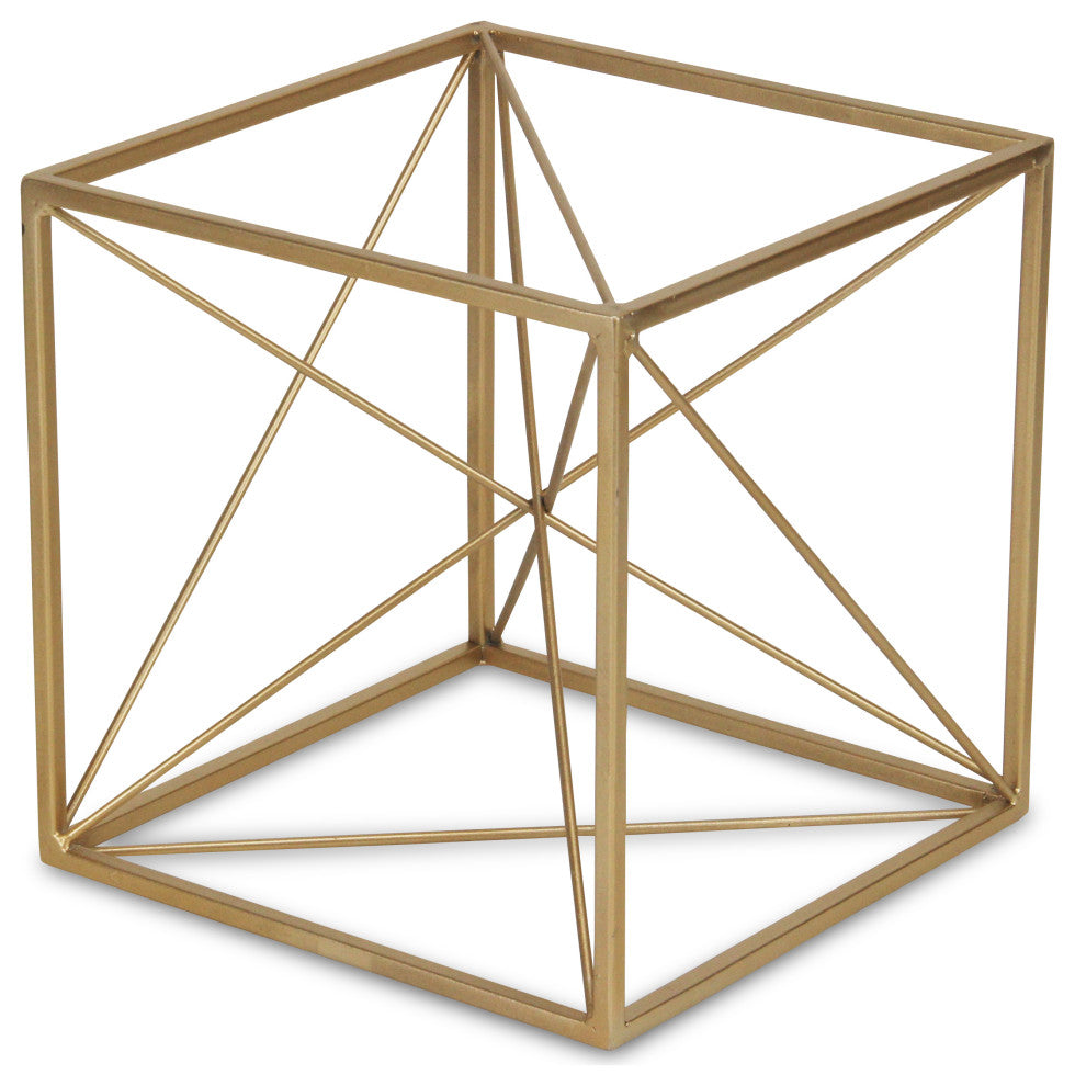 Abstract Cube Table Decor, Gold
