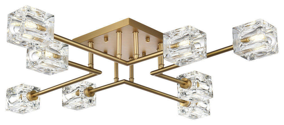 32" Flush Mount, Satin Gold