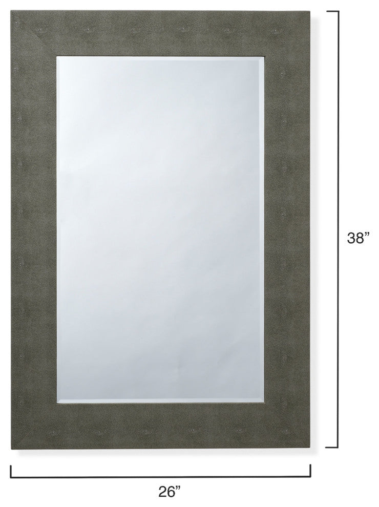 Structure Shagreen Rectangle Mirror, Grey