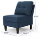 GDF Studio 7-Piece Niya Mid Century Modern Fabric Extended Sectional Sofa, Navy Blue