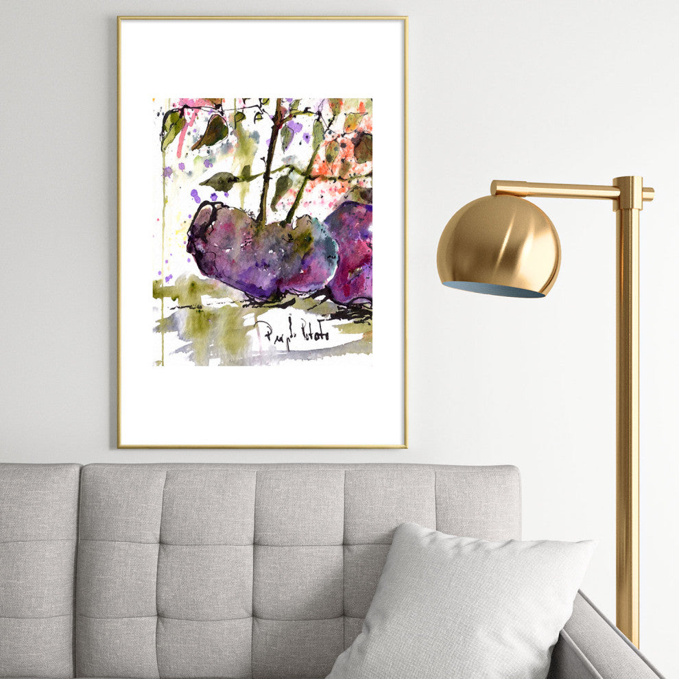 Ginette Fine Art Purple Potatoes Metal Framed Art Print