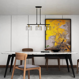 Island Light, Black With Antique Brass, 3 Light