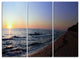 "Sunset Beach Panorama" Metal Wall Art, 3 Panels, 36"x28"