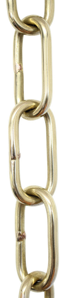 Brass Standard Link Chandelier Chain, 3', Polished Brass, W80