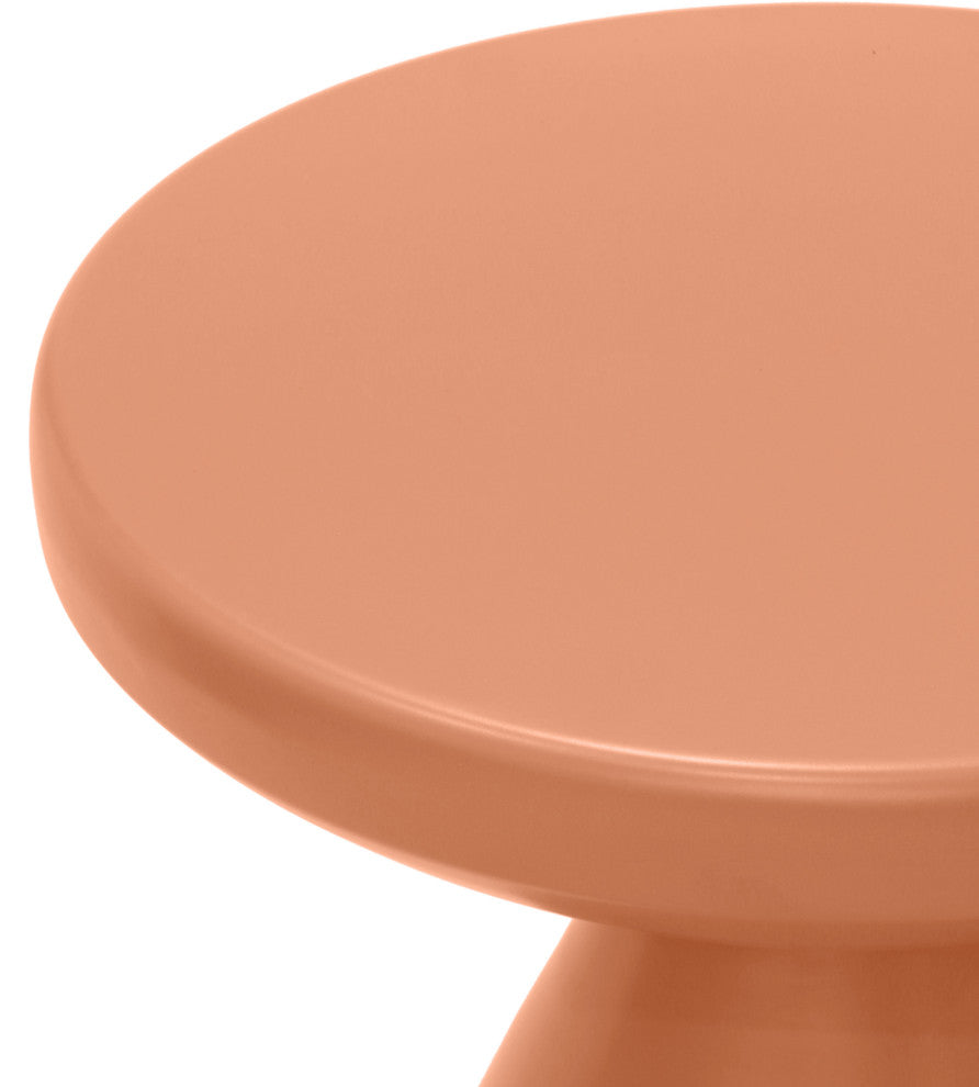 Anika Iron End / Side Table, Salmon